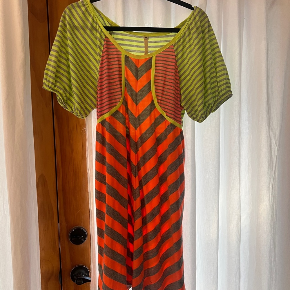 Uncle Frank Vibrant Striped Coverup